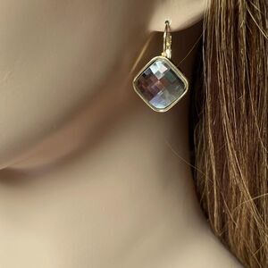 #44 NEW Dark Topaz Crystal Gemstone Earrings